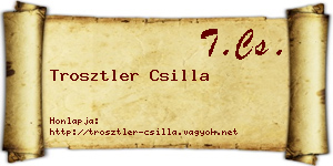 Trosztler Csilla névjegykártya